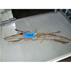 Decorative aboriginal bow and arrow set