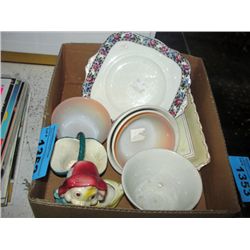 Box of assorted glasswares and ceramic wares