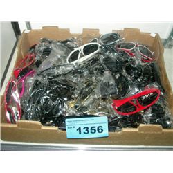 Box full of assorted sunglasses