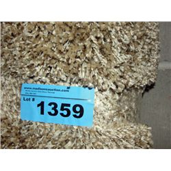 Large off white and beige shag area rug