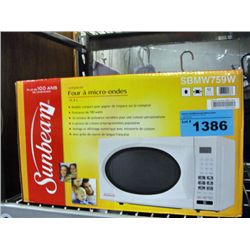 Sunbeam white microwave oven