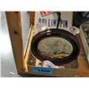 Image 1 : Box of assorted decorative items; candle holders,