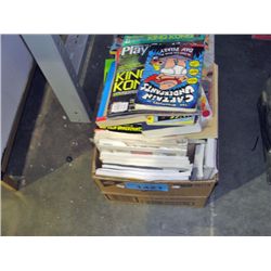 Box of assorted books