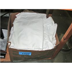 One box of new queen size white top sheet