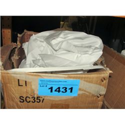 Two boxes of new twin size white top sheet