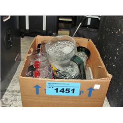 Box of acrylic collectors NFL beer mugs and