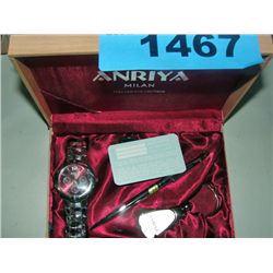 Anriya milan watch pen and keychain set