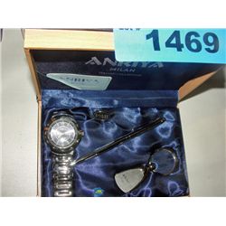 Anriya milan watch pen and keychain set