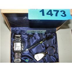 Anriya milan watch pen and keychain set