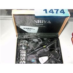 Anriya milan watch pen and keychain set