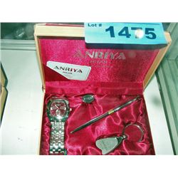 Anriya milan watch pen and keychain set