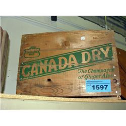 Vintage wooden canada dry pop crate
