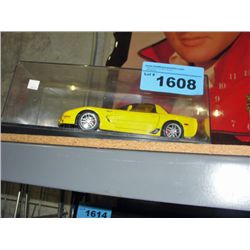 Yellow corvette diecast metal collectors car