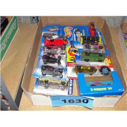 Box of hotwheels diecast metal collectors cars