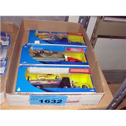 3 hotwheels diecast metal collectors truck sets