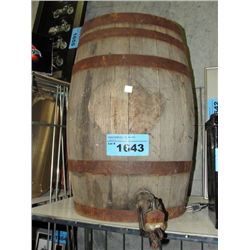 Vintage oak syrup barrel