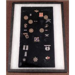 MILITARY INSIGNIA-COLLAR BRASS, MARINES, SEEBEES 23 PCS