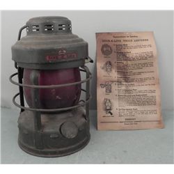 1937 EMBURY RAILROAD CABOOSE KEROSENE LANTERN #25