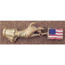 WWI U.S. SWEETHEART JEWELRY PIN-LADIES HAND HOLDING