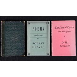 3 Antique Poetry Books Thackeray, Graves, Lawrence