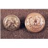 Image 1 : 2 Antique Gilt Civil War Tunic Buttons w/Eagle, Anchor