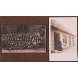 2 GERMAN PHOTO-POSTCARDS-1914-15---WWI GIRLS & LADY