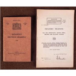 2 WWII BRITISH INFANTRY TRAINING MANUALS 1938, 1944