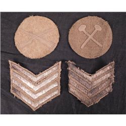 WWI DOUGHBOY PATCH COLLECTION-2 CHEVRONS-INFANTRY & ENG