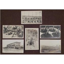 6 WWI U.S. PHOTO POSTCARDS-12" MORTARS-DOUGHBOYS