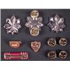 Image 2 : 8 WWII ERA ARMY UNIFORM DEVICES, RIBBON BAR & LAPEL PIN