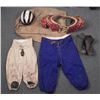 Image 1 : VINTAGE FOOTBALL EQUIP PANTS-LEATHER HELMET-PADS
