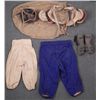 Image 2 : VINTAGE FOOTBALL EQUIP PANTS-LEATHER HELMET-PADS