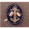 Image 1 : WWI GERMAN NAVY VISOR INSIGNIA-PRONG BACK-BULLION ANCHO