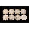 Image 2 : 8 Diff Date Silver Canadian Dimes Five Cents 5 Cents