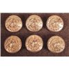 Image 1 : 6 Post Civil War Gilt Coat Buttons w/ Eagles