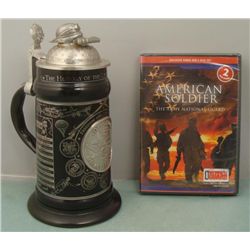 Operation Iraqi Freedom Beer Stein & National Guard DVD