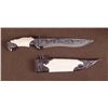 Image 3 : DOUBLE ENGRAVED HUNTING KNIFE EAGLE SPREAD OVER GRIP