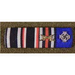 ORIGINAL NAZI MOUNTED 4 RIBBON BAR-WWI EK-WWII EK