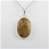Image 1 : 33.ctw Picture Jasper Silver Pendant
