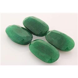 148.63ctw Faceted Loose Emerald Beryl Gemstone Lot of 4