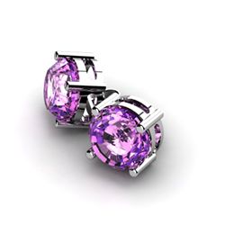 Amethyst 6.60ctw Earring 14kt White Gold