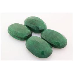 165.00ctw Faceted Loose Emerald Beryl Gemstone Lot of 4