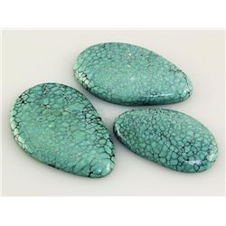 Natural Turquoise 149.35ctw Loose Gemstone 3pc Big Size