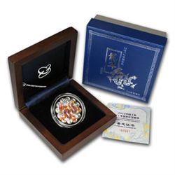 2012 China Lunar Dragon 1 oz Silver Colorized