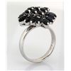 Image 1 : Cluster Sapphire 32.73CTW Sterling Silver Ring