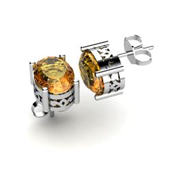 Citrine 2.50ctw Earring 14kt White Gold