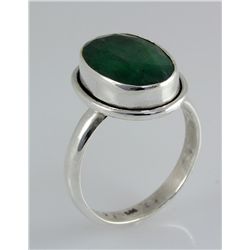 EMERALD BERYL 26.72CTW STERLING SILVER RING