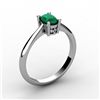 Image 1 : Emerald 0.52 ctw Ring 14kt White Gold