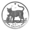 Image 1 : Isle of Man 2002 1 Crown Silver Proof Bengal Cat
