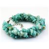 Image 1 : 239.01CTW 7in. OCEAN BLUE CHIPPED STONE BRACELET METAL LOCK